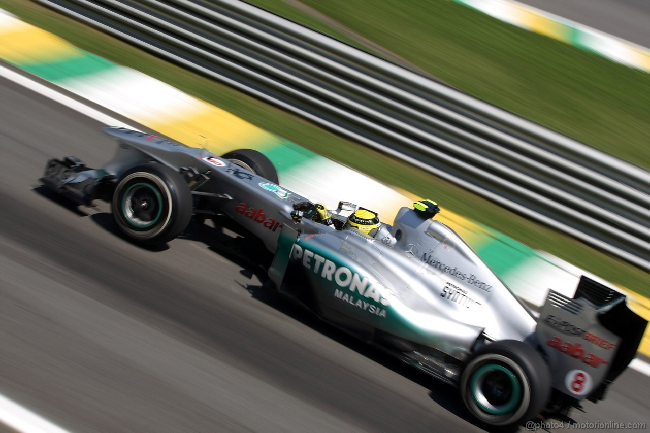 GP BRASILE, 25.11.2011- Prove Libere 2, Venerdi', Nico Rosberg (GER), Mercedes GP Petronas F1 Team, MGP W02 