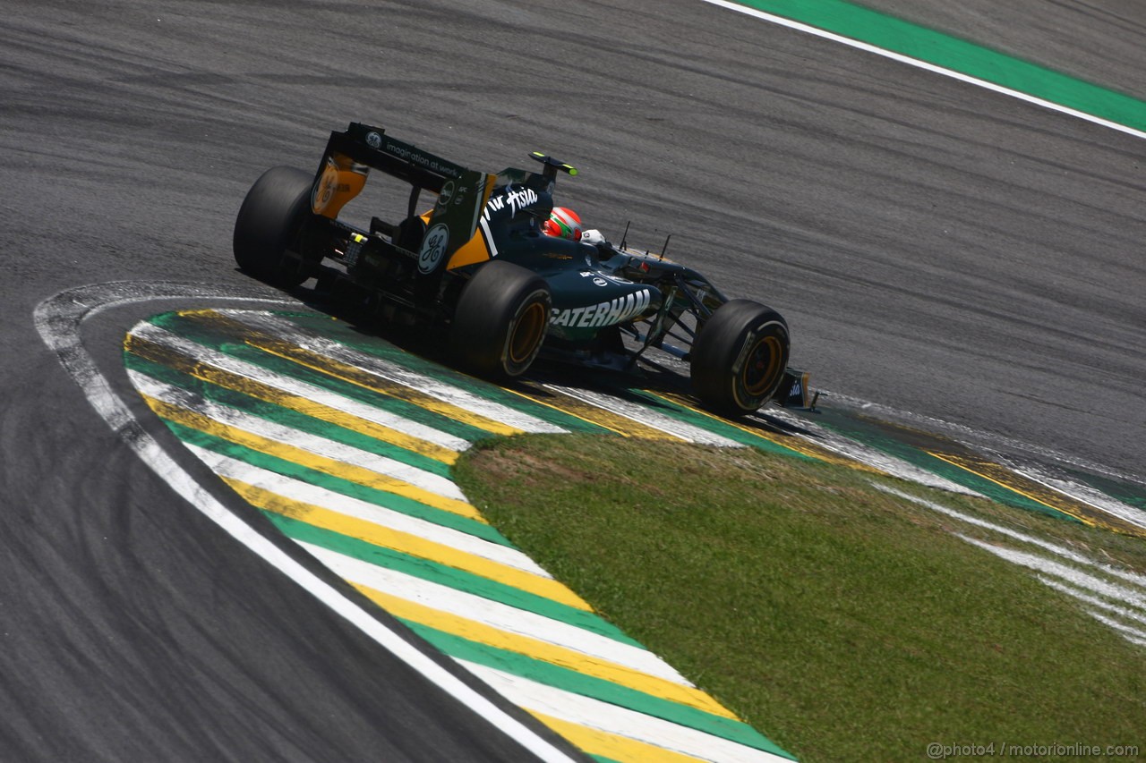 GP BRASILE, 25.11.2011- Prove Libere 2, Venerdi', Jarno Trulli (ITA), Team Lotus, TL11 