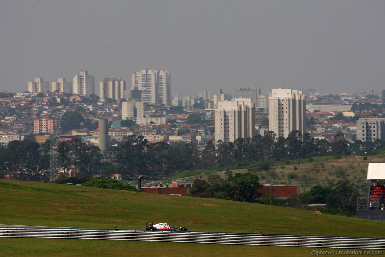 GP BRASILE, 25.11.2011- Prove Libere 2, Venerdi', Lewis Hamilton (GBR), McLaren  Mercedes, MP4-26 