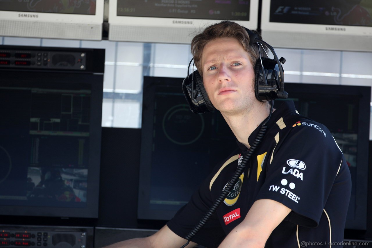 GP BRASILE, 25.11.2011- Prove Libere 2, Venerdi', Romain Grosjean (FRA), Test Driver, Lotus Renault GP, R31  