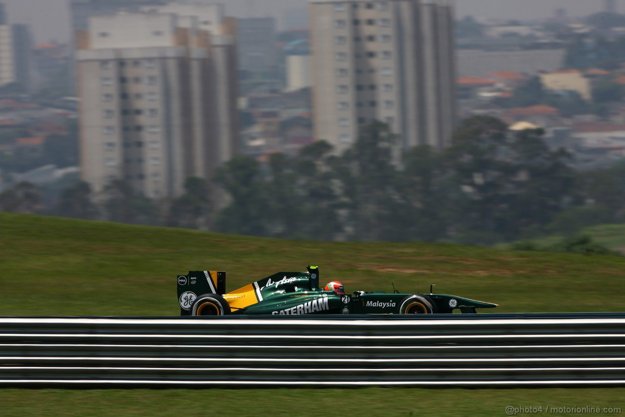 GP BRASILE, 25.11.2011- Prove Libere 2, Venerdi', Jarno Trulli (ITA), Team Lotus, TL11 