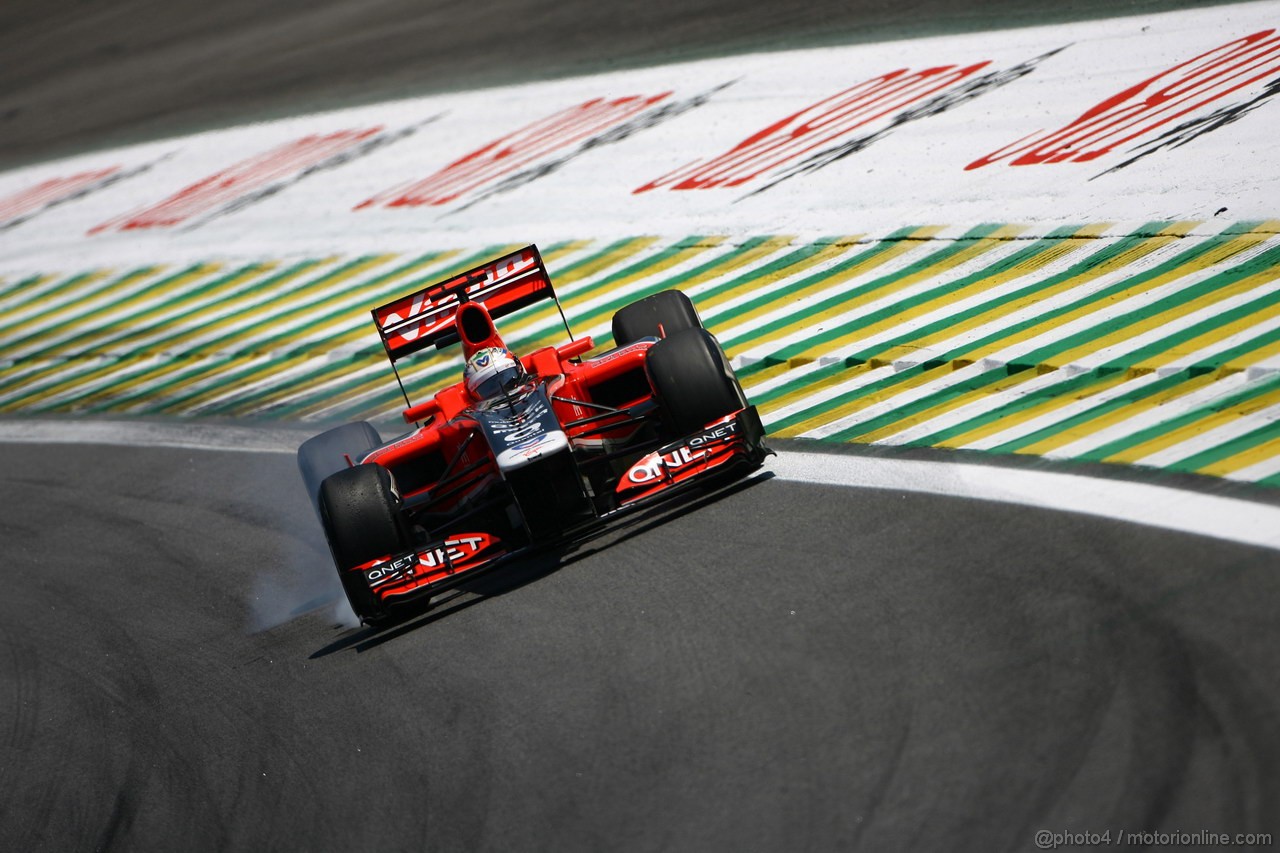 GP BRASILE, 25.11.2011- Prove Libere 2, Venerdi', Timo Glock (GER), Marussia Virgin Racing VR-02 