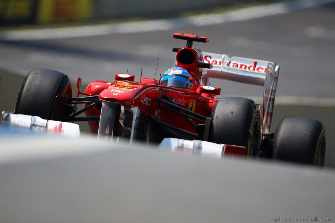 GP BRASILE, 25.11.2011- Prove Libere 2, Venerdi', Fernando Alonso (ESP), Ferrari, F-150 Italia 