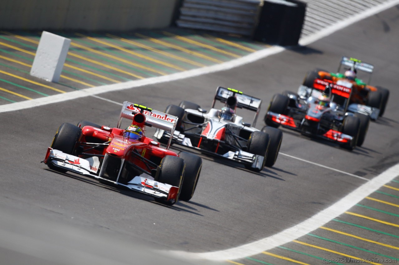 GP BRASILE, 25.11.2011- Prove Libere 2, Venerdi', Felipe Massa (BRA), Ferrari, F-150 Italia 