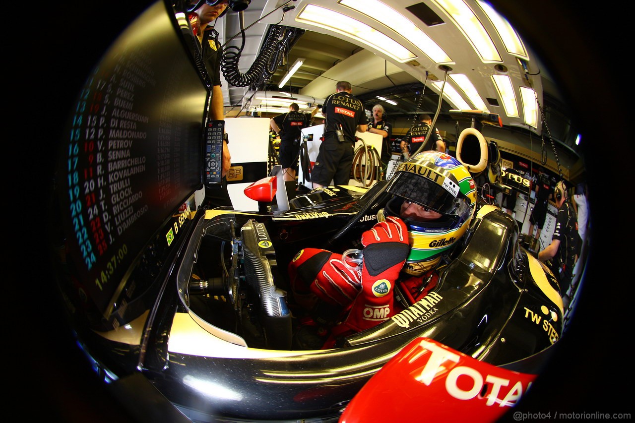 GP BRASILE, 25.11.2011- Prove Libere 2, Venerdi', Bruno Senna (BRA), Lotus Renault GP R31 