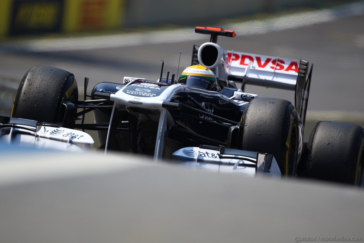 GP BRASILE, 25.11.2011- Prove Libere 2, Venerdi', Rubens Barrichello (BRA), Williams FW33 