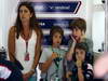 GP BRASILE, 25.11.2011- Prove Libere 2, Venerdi', Silvana, wife of Rubens Barrichello (BRA), Williams FW33 e their sons