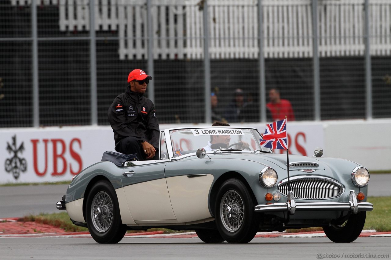 GP CANADA, 12.06.2011- Lewis Hamilton (GBR), McLaren  Mercedes, MP4-26 at drivers parade  