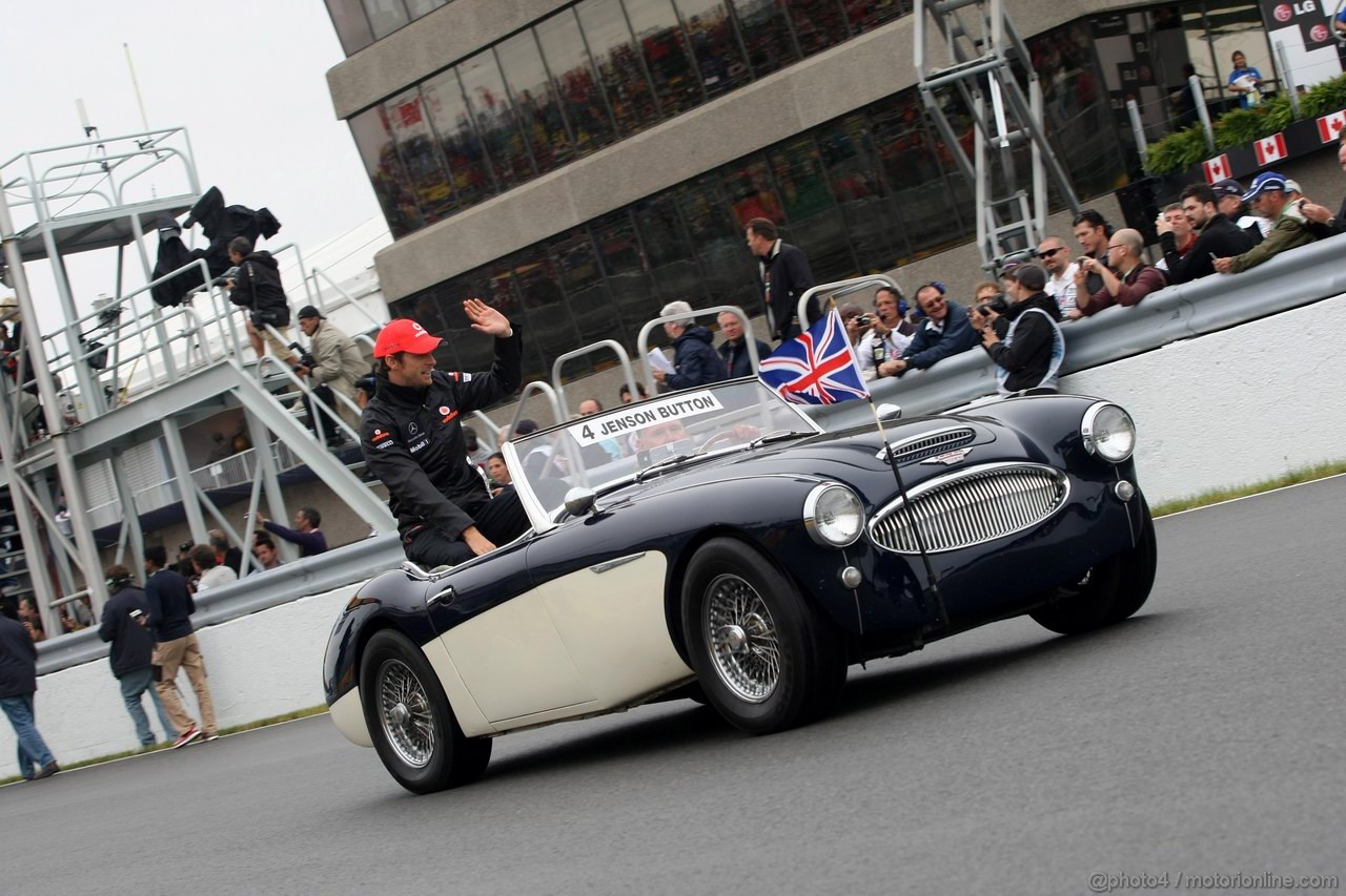 GP CANADA, 12.06.2011- Jenson Button (GBR), McLaren  Mercedes, MP4-26 at drivers parade  