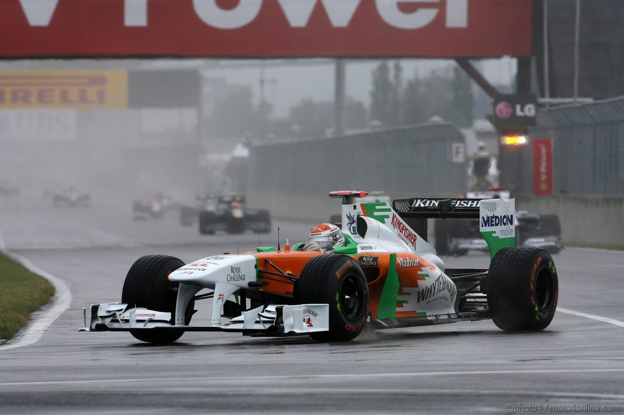 GP CANADA, 12.06.2011- Gara, Adrian Sutil (GER), Force India F1 Team, VJM04 