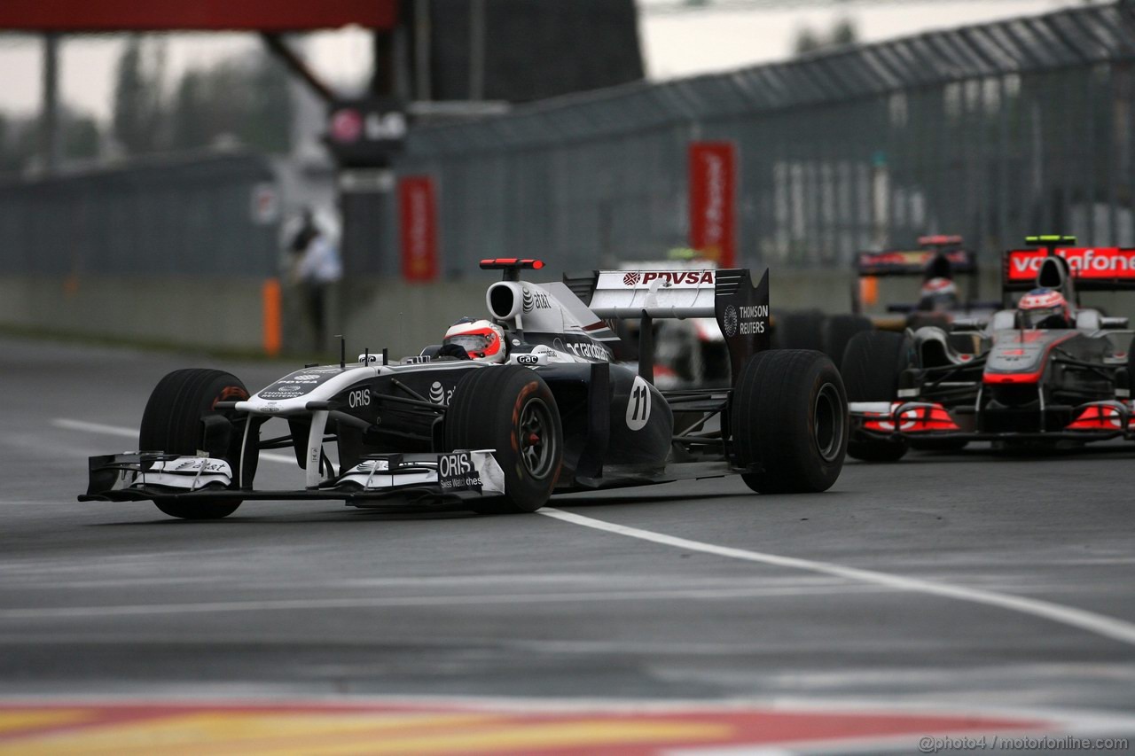 GP CANADA, 12.06.2011- Gara, Rubens Barrichello (BRA), Williams FW33 