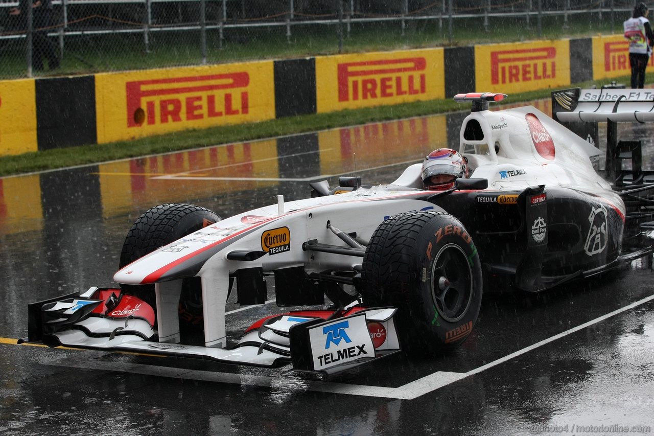 GP CANADA, 12.06.2011- Gara, Gara stopped, Kamui Kobayashi (JAP), Sauber F1 Team C30 