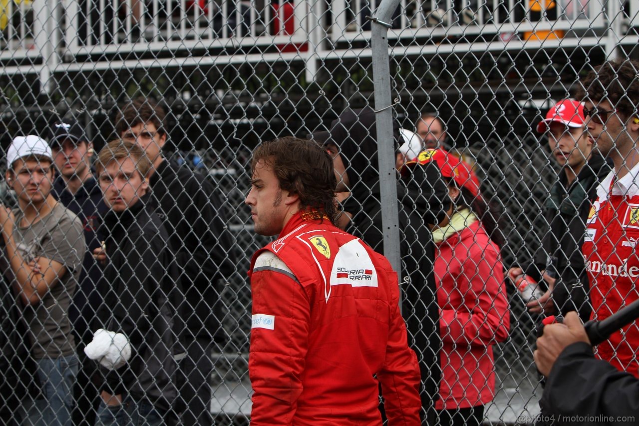 GP CANADA, 12.06.2011- Gara, Fernando Alonso (ESP), Ferrari, F-150 Italia retires from the race 