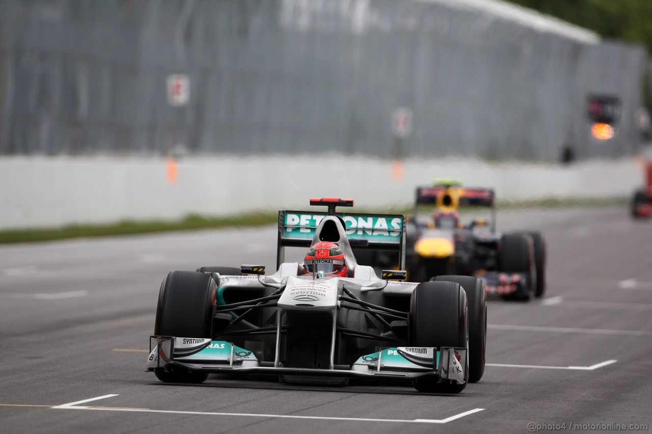 GP CANADA, 12.06.2011- Gara, Michael Schumacher (GER), Mercedes GP Petronas F1 Team, MGP W02 