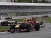 GP CANADA, 12.06.2011- Gara, Mark Webber (AUS), Red Bull Racing, RB7 davanti a Fernando Alonso (ESP), Ferrari, F-150 Italia 