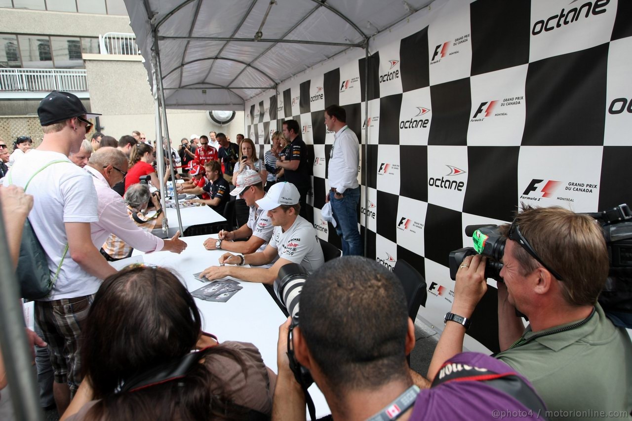 GP CANADA, 09.06.2011- Conferenza Stampa, Michael Schumacher (GER), Mercedes GP Petronas F1 Team, MGP W02 e Nico Rosberg (GER), Mercedes GP Petronas F1 Team, MGP W02 