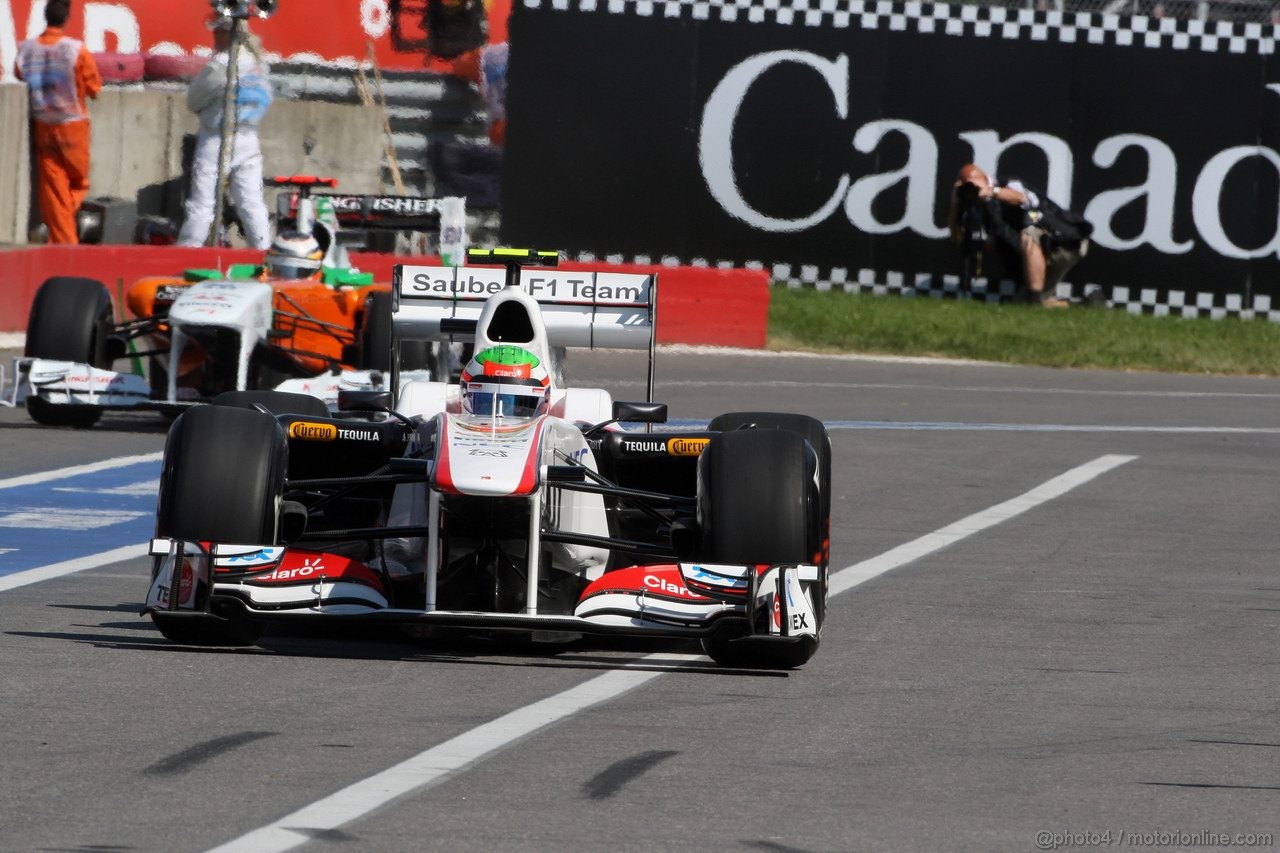 GP CANADA, 10.06.2011- Prove Libere 1, Venerdi', Paul di Resta (GBR) Force India VJM04 e Nico Hulkenberg (GER), Force India F1 Team, Test Driver 