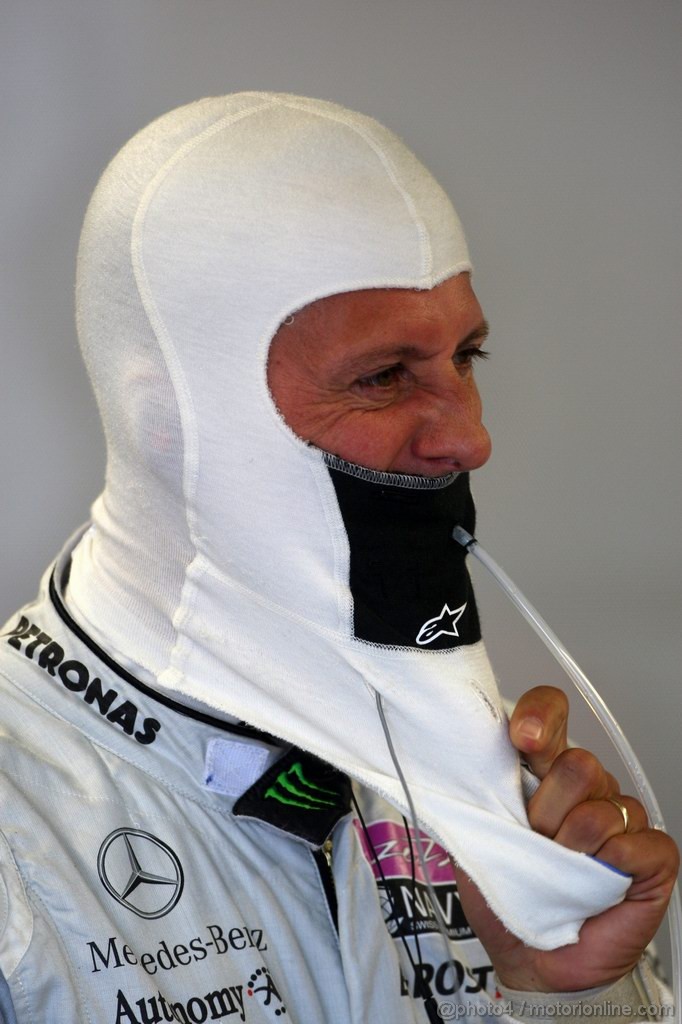 GP CANADA, 10.06.2011- Prove Libere 1, Venerdi', Michael Schumacher (GER), Mercedes GP Petronas F1 Team, MGP W02 