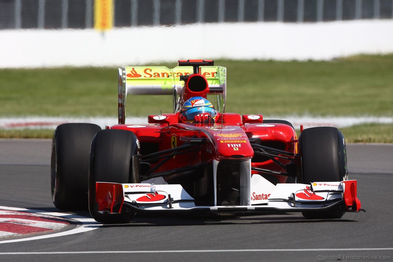GP CANADA, 10.06.2011- Prove Libere 1, Venerdi', Fernando Alonso (ESP), Ferrari, F-150 Italia 