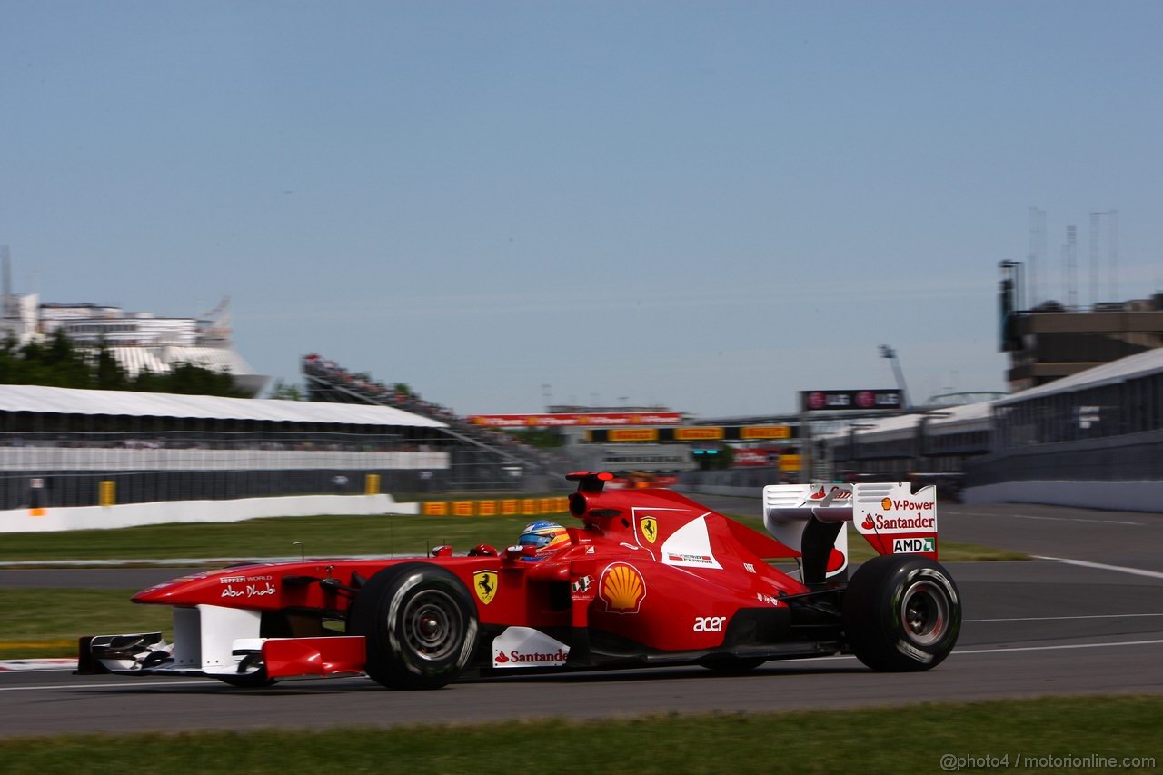 GP CANADA, 10.06.2011- Prove Libere 1, Venerdi', Fernando Alonso (ESP), Ferrari, F-150 Italia 