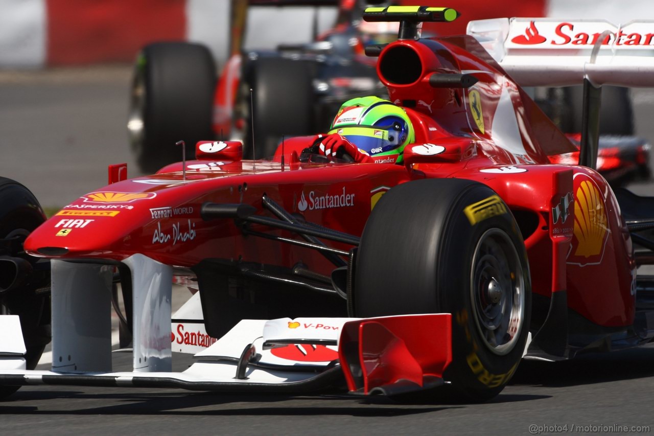 GP CANADA, 10.06.2011- Prove Libere 1, Venerdi', Felipe Massa (BRA), Ferrari, F-150 Italia 