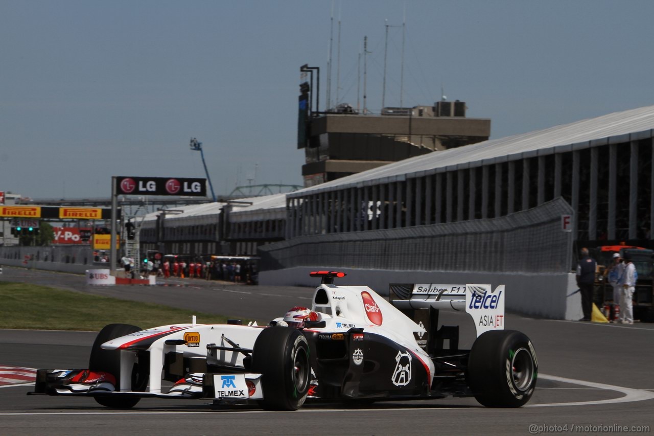GP CANADA, 10.06.2011- Prove Libere 1, Venerdi', Kamui Kobayashi (JAP), Sauber F1 Team C30 
