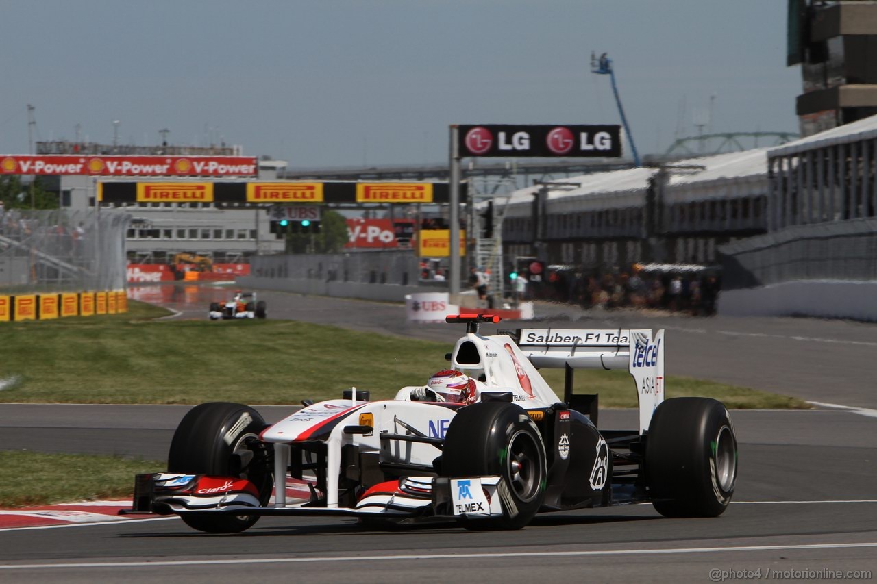 GP CANADA, 10.06.2011- Prove Libere 1, Venerdi', Kamui Kobayashi (JAP), Sauber F1 Team C30 