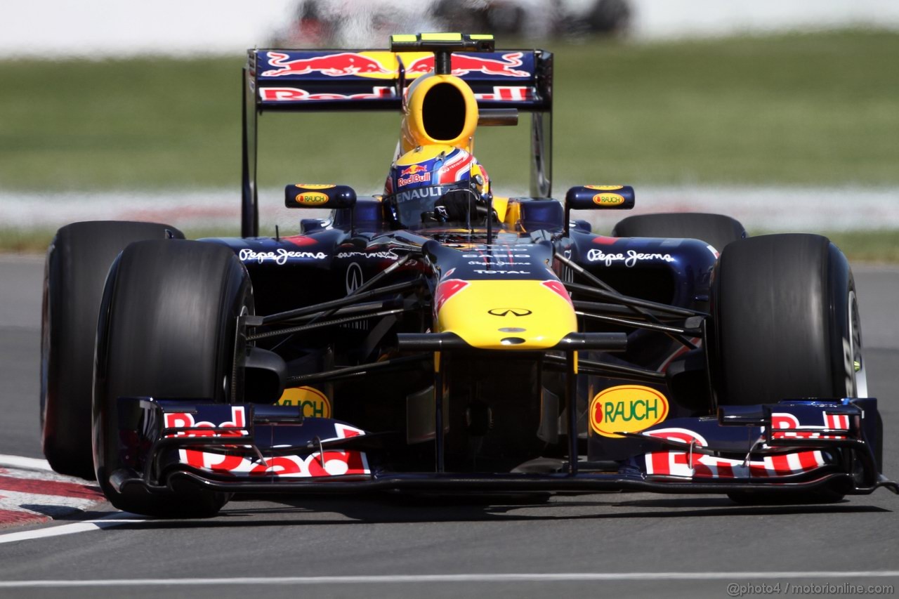 GP CANADA, 10.06.2011- Prove Libere 1, Venerdi', Mark Webber (AUS), Red Bull Racing, RB7 