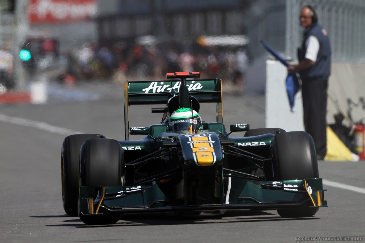 GP CANADA, 10.06.2011- Prove Libere 1, Venerdi', Heikki Kovalainen (FIN), Team Lotus, TL11 