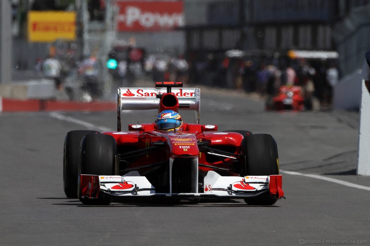 GP CANADA, 10.06.2011- Prove Libere 1, Venerdi', Fernando Alonso (ESP), Ferrari, F-150 Italia 