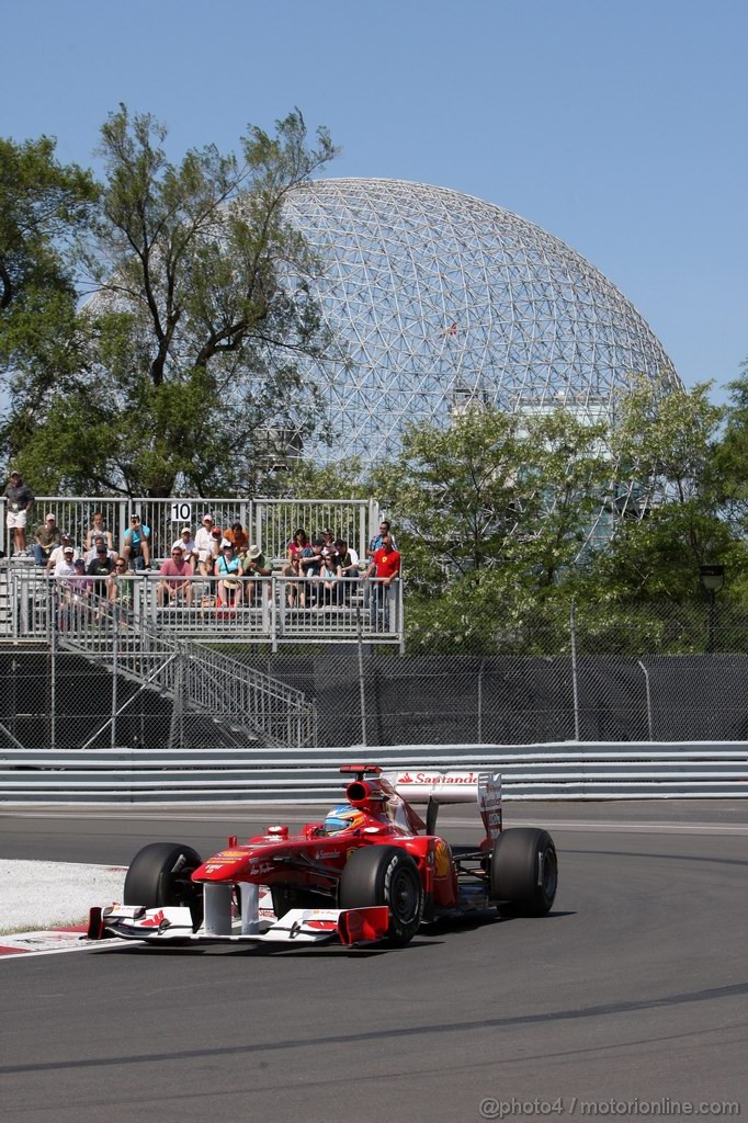 GP CANADA, 10.06.2011- Prove Libere 1, Venerdi', Fernando Alonso (ESP), Ferrari, F-150 Italia 