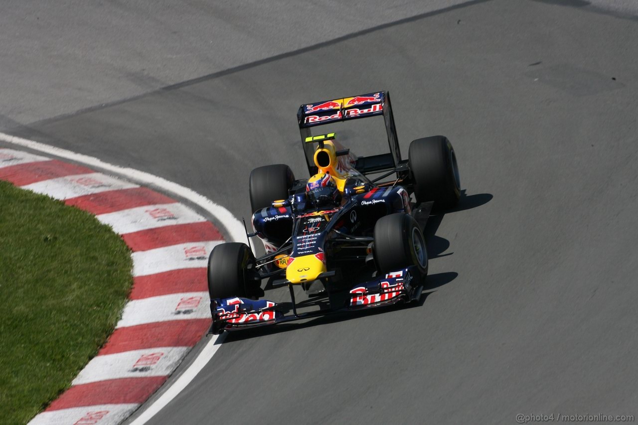 GP CANADA, 10.06.2011- Prove Libere 2, Venerdi', Mark Webber (AUS), Red Bull Racing, RB7 