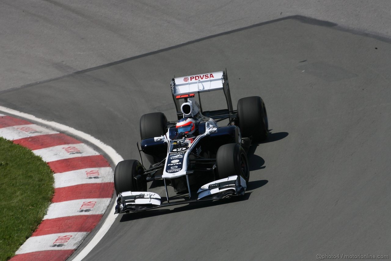 GP CANADA, 10.06.2011- Prove Libere 2, Venerdi', Rubens Barrichello (BRA), Williams FW33 