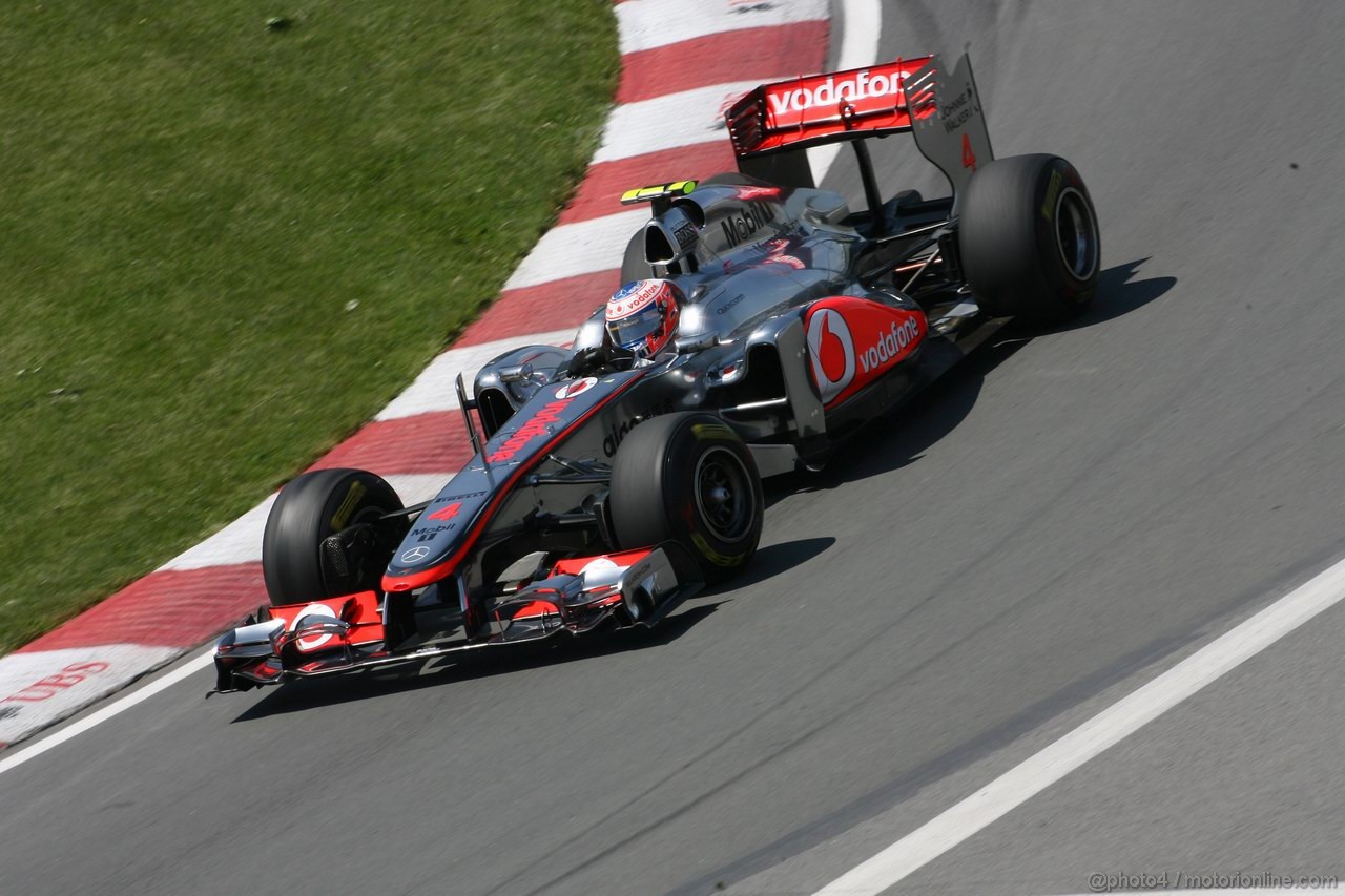 GP CANADA, 10.06.2011- Prove Libere 2, Venerdi', Jenson Button (GBR), McLaren  Mercedes, MP4-26 