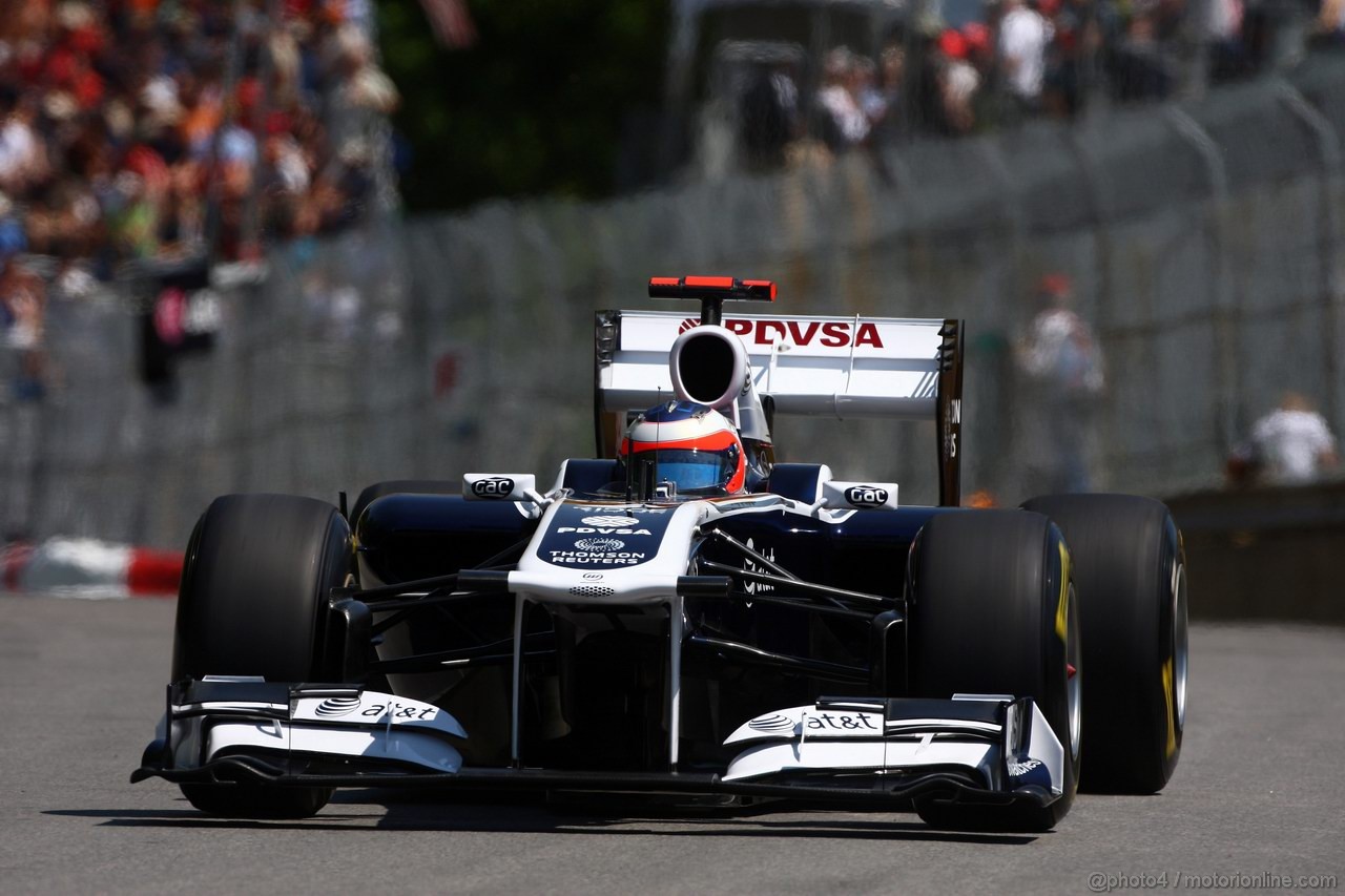 GP CANADA, 10.06.2011- Prove Libere 2, Venerdi', Rubens Barrichello (BRA), Williams FW33 