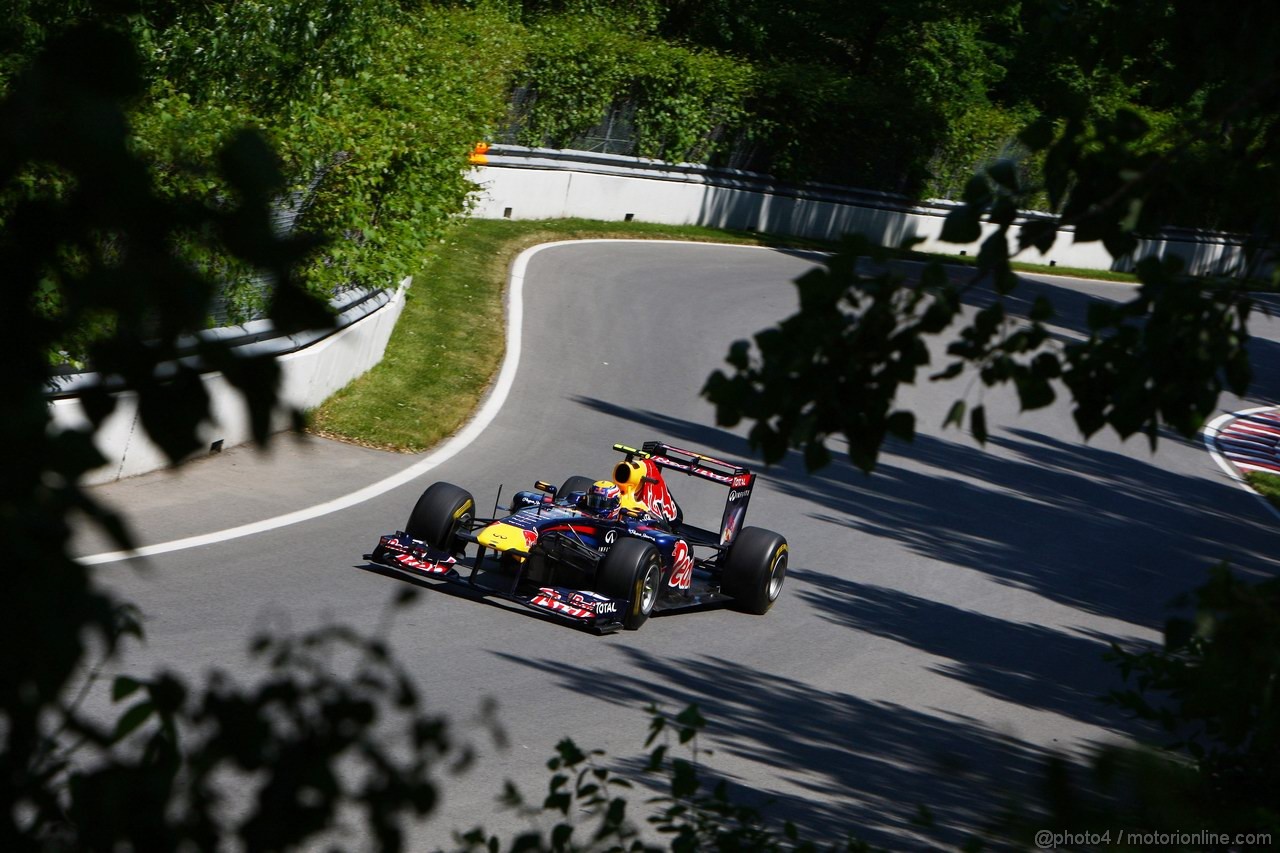 GP CANADA, 10.06.2011- Prove Libere 2, Venerdi', Mark Webber (AUS), Red Bull Racing, RB7 