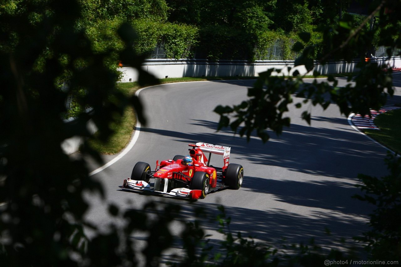 GP CANADA, 10.06.2011- Prove Libere 2, Venerdi', Fernando Alonso (ESP), Ferrari, F-150 Italia 