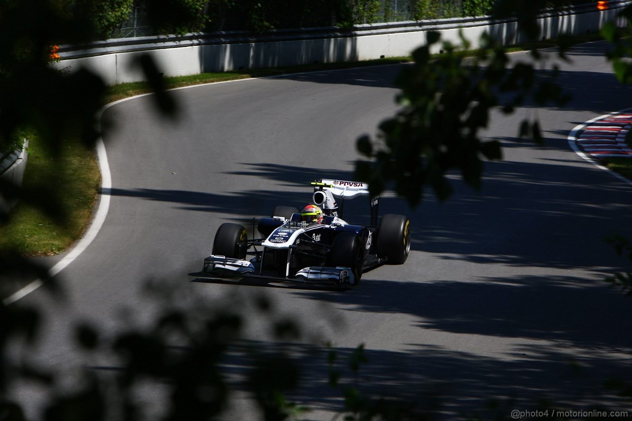 GP CANADA, 10.06.2011- Prove Libere 2, Venerdi', Pastor Maldonado (VEN), Williams FW33 