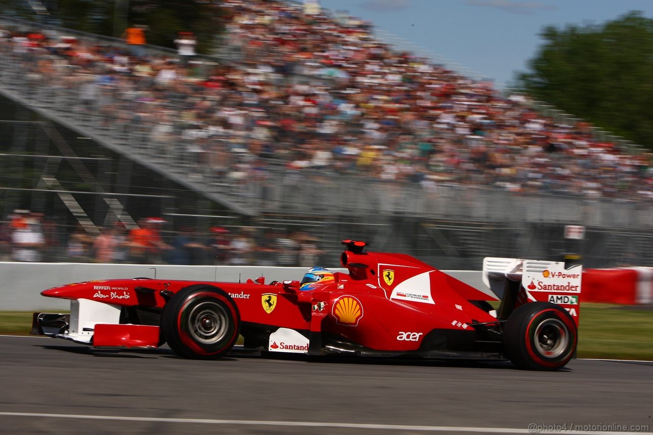 GP CANADA, 10.06.2011- Prove Libere 2, Venerdi', Fernando Alonso (ESP), Ferrari, F-150 Italia 