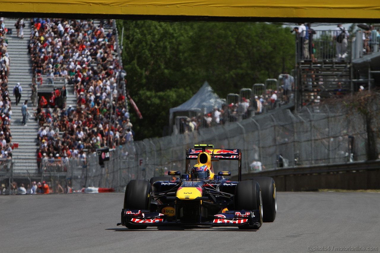 GP CANADA, 10.06.2011- Prove Libere 2, Venerdi', Mark Webber (AUS), Red Bull Racing, RB7 