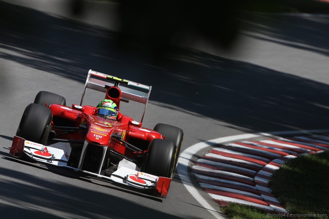 GP CANADA, 10.06.2011- Prove Libere 2, Venerdi', Felipe Massa (BRA), Ferrari, F-150 Italia 