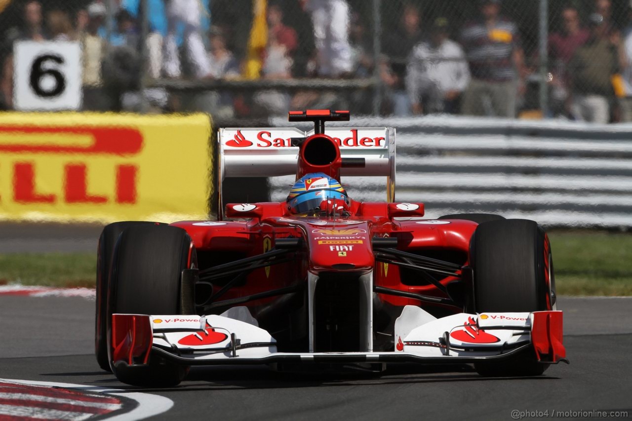 GP CANADA, 10.06.2011- Prove Libere 2, Venerdi', Fernando Alonso (ESP), Ferrari, F-150 Italia 