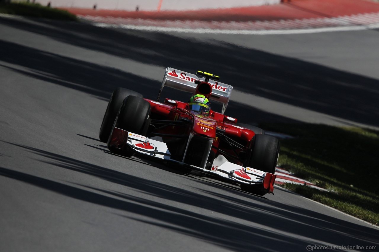 GP CANADA, 10.06.2011- Prove Libere 2, Venerdi', Felipe Massa (BRA), Ferrari, F-150 Italia 