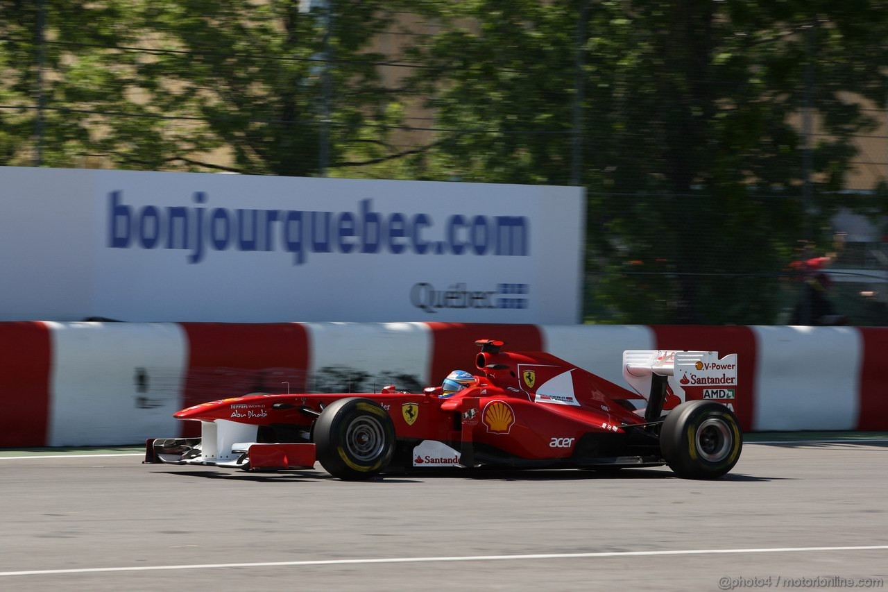 GP CANADA, 10.06.2011- Prove Libere 2, Venerdi', Fernando Alonso (ESP), Ferrari, F-150 Italia 