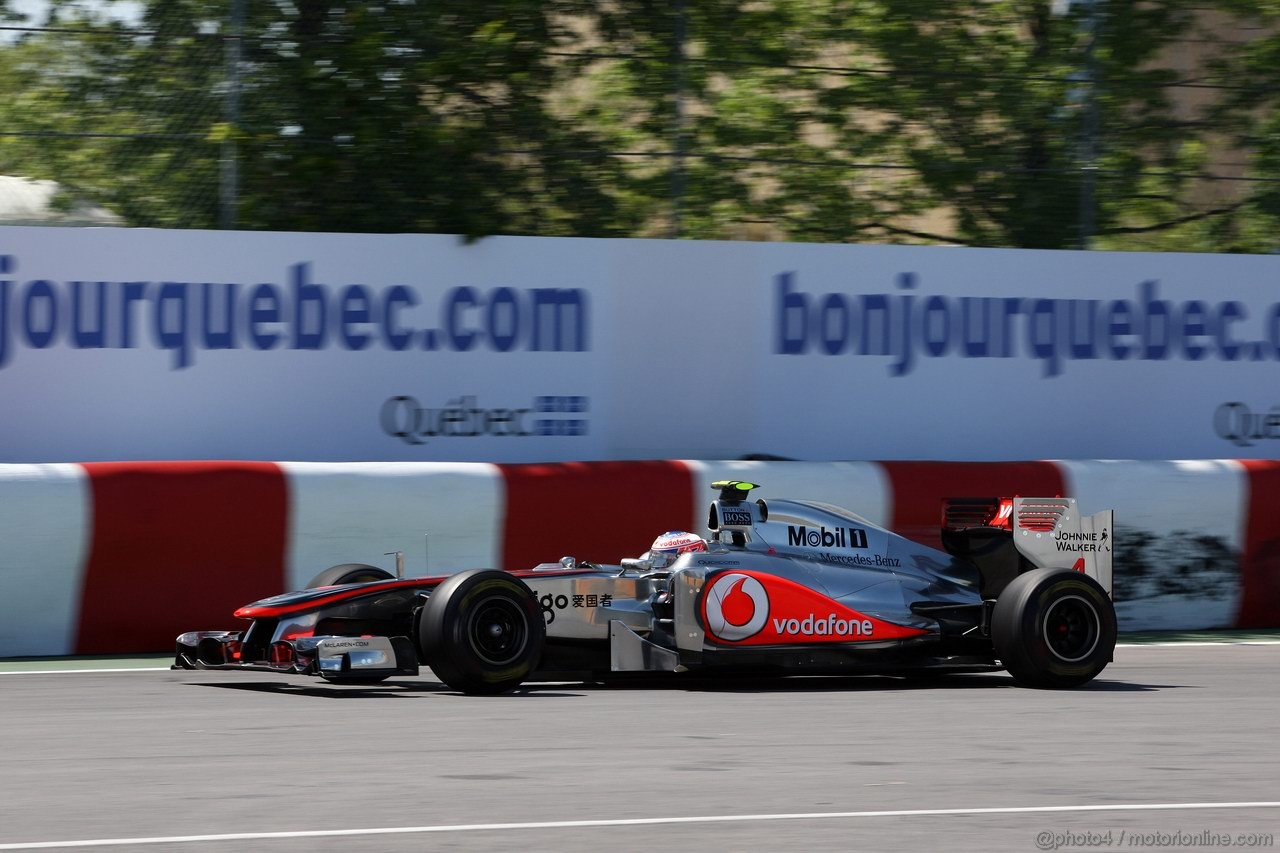 GP CANADA, 10.06.2011- Prove Libere 2, Venerdi', Jenson Button (GBR), McLaren  Mercedes, MP4-26 