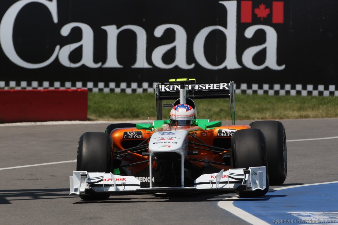 GP CANADA, 10.06.2011- Prove Libere 2, Venerdi', Paul di Resta (GBR) Force India VJM04 