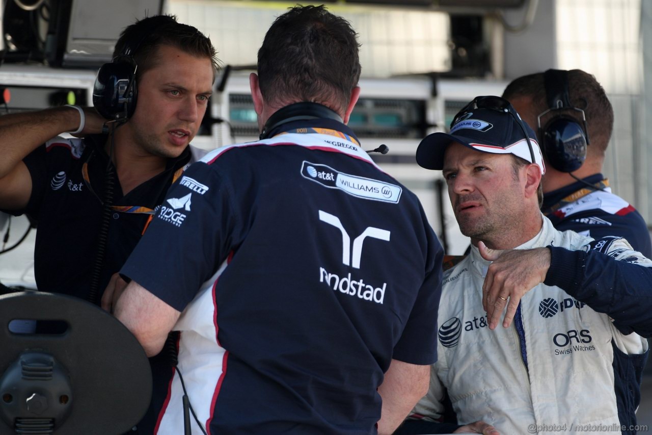 GP CANADA, 10.06.2011- Prove Libere 2, Venerdi', Rubens Barrichello (BRA), Williams FW33 
