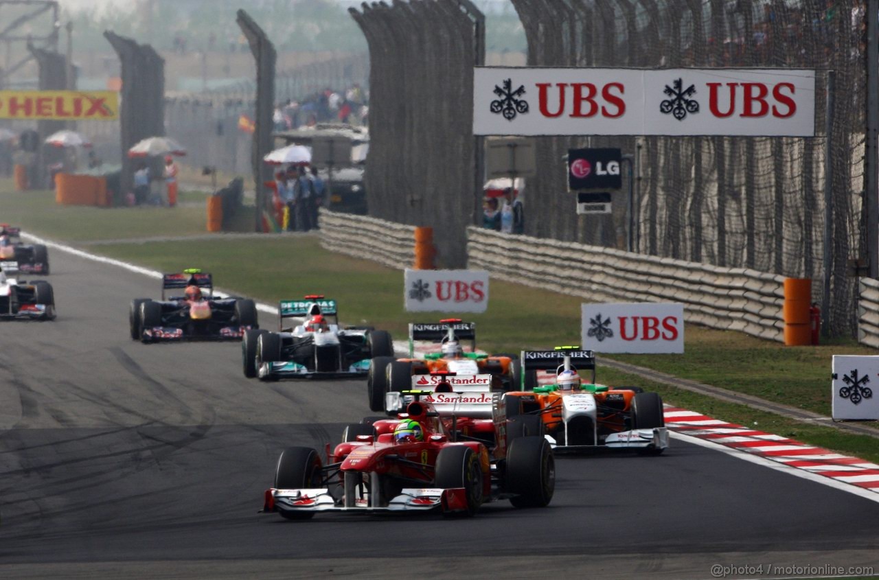 GP CINA, 17.04.2011- Gara, Felipe Massa (BRA), Ferrari, F-150 Italia