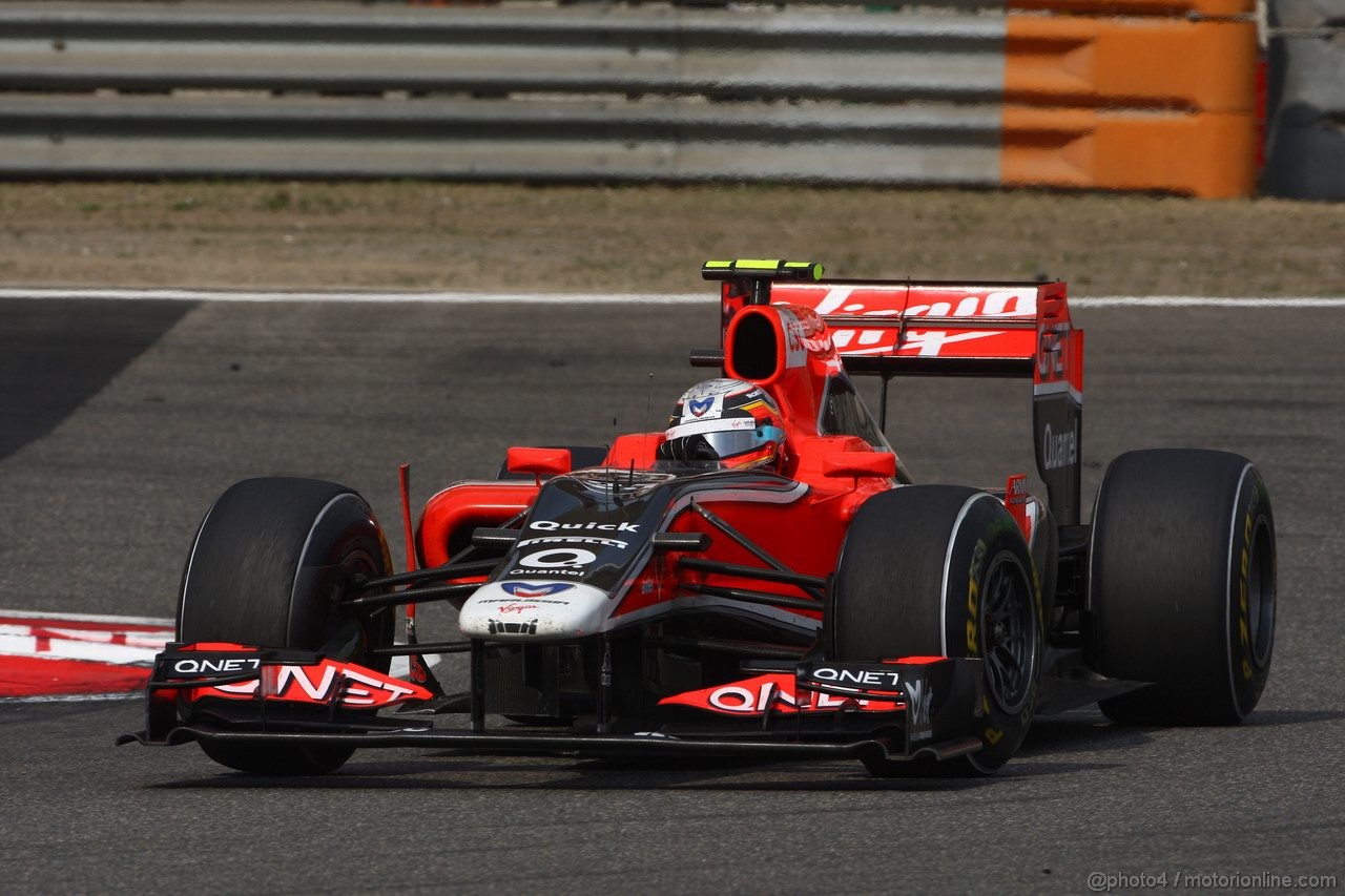 GP CINA, 17.04.2011- Gara, Jerome D'Ambrosio (BEL), Marussia Virgin Racing VR-02 
