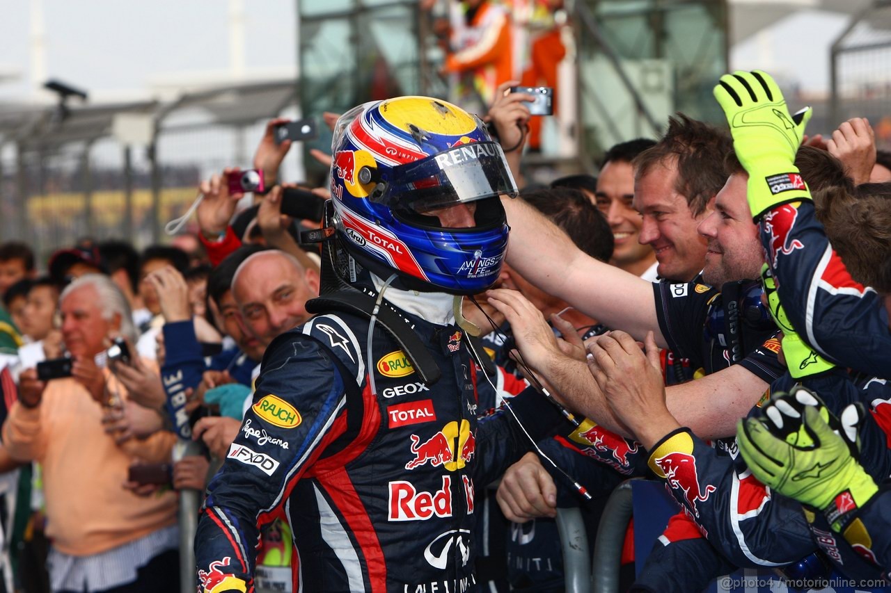 GP CINA, 17.04.2011- Gara, Mark Webber (AUS), Red Bull Racing, RB7 terzo 